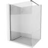Mexen Kioto sprchová stěna Walk-in 130 x 200 cm, transparentní/mrazová 8 mm, černá - 800-130-101-70-35