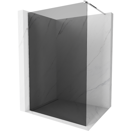 Mexen Kioto sprchová stěna Walk-in 140 x 200 cm, grafit 8 mm, chrom - 800-140-101-01-40