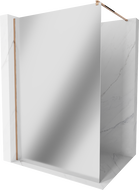 Mexen Kioto sprchová zástěna Walk-in 140 x 200 cm, zrcadlo 8 mm, růžové zlato - 800-140-101-60-50