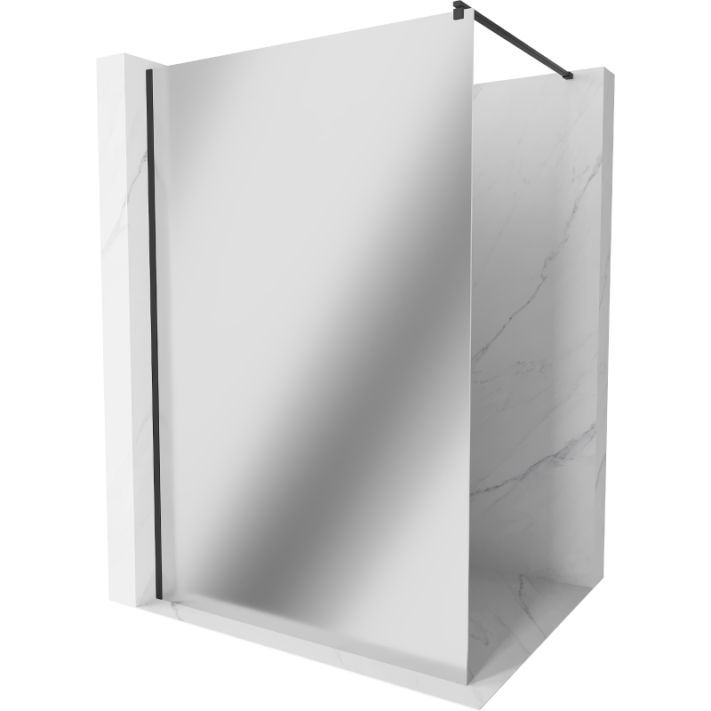 Mexen Kioto sprchová stěna Walk-in 140 x 200 cm, zrcadlo 8 mm, černá - 800-140-101-70-50