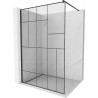 Mexen Kioto sprchová zástěna Walk-in 140 x 200 cm, černý vzor 8 mm, černá - 800-140-101-70-78