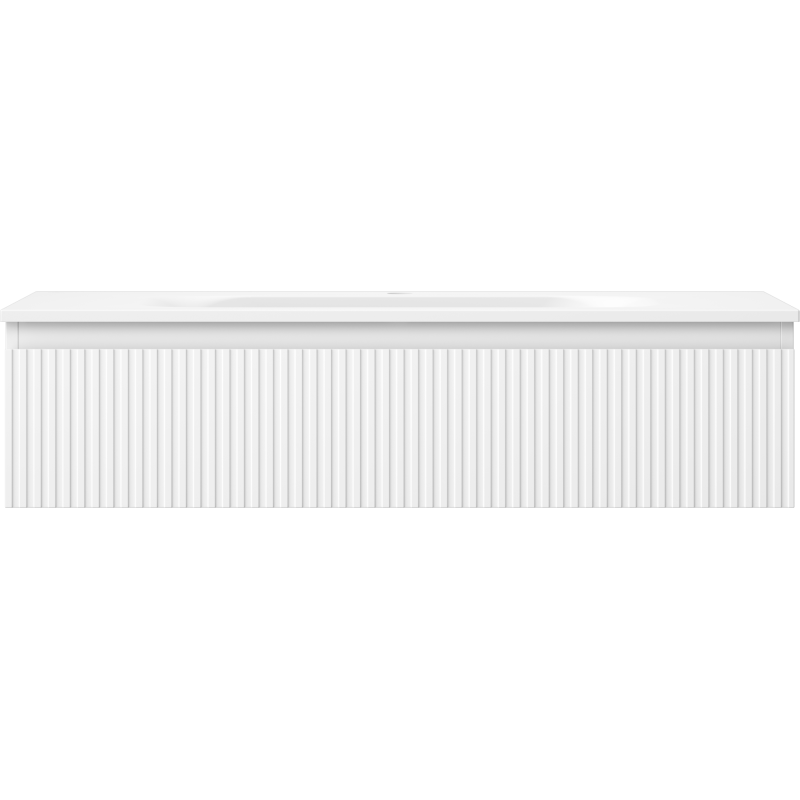 Mexen Rivel koupelnová skříňka 100 cm s umyvadlem Vela, 1 zásuvka, drážkovaná, bílá matná - 91A20-10023-1-BF01-W23M01