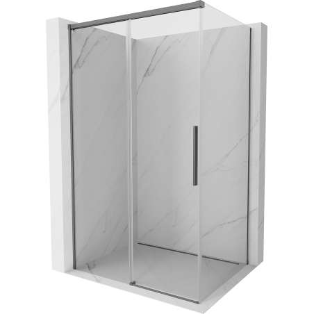 Mexen Rox sprchový kout posuvný 135 x 110 cm, transparentní, gun metal - 8C2-135-110-95-00