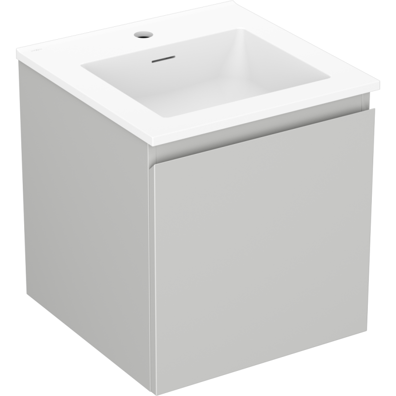 Mexen Orio koupelnová skříňka 45 cm s umyvadlem Otis, 1 zásuvka, šedá matná/bílá matná - 91A10-04547-1-BF62-W18M01