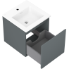 Mexen Orio koupelnová skříňka 45 cm s umyvadlem Otis, 1 zásuvka, grafit mat/bílá mat - 91A10-04547-1-BF66-W18M01