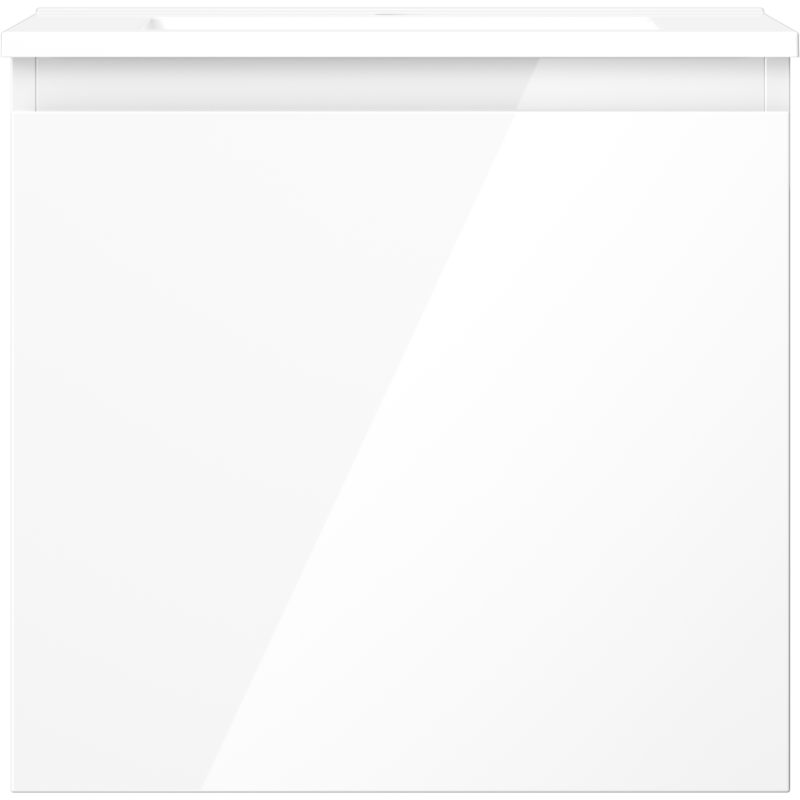 Mexen Orio koupelnová skříňka 50 cm s umyvadlem Otis, 1 zásuvka, bílý lesk - 91A10-05047-1-BF00-W18M00