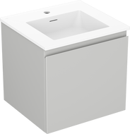 Mexen Orio koupelnová skříňka 50 cm s umyvadlem Otis, 1 zásuvka, šedá mat/bílá mat - 91A10-05047-1-BF62-W18M01