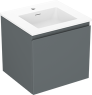 Mexen Orio koupelnová skříňka 50 cm s umyvadlem Otis, 1 zásuvka, grafit mat/bílá mat - 91A10-05047-1-BF66-W18M01