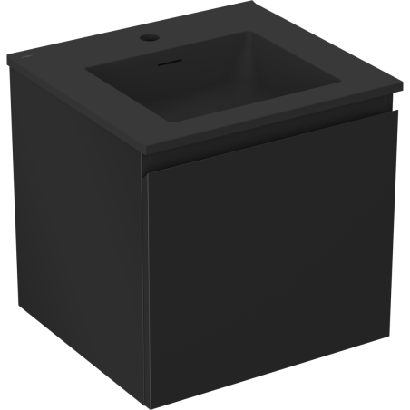 Mexen Orio koupelnová skříňka 50 cm s umyvadlem Otis, 1 zásuvka, černá mat - 91A10-05047-1-BF71-W18M71