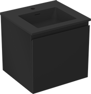 Mexen Orio koupelnová skříňka 50 cm s umyvadlem Otis, 1 zásuvka, černá mat - 91A10-05047-1-BF71-W18M71