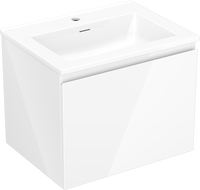 Mexen Orio koupelnová skříňka 60 cm s umyvadlem Otis, 1 zásuvka, bílý lesk - 91A10-06047-1-BF00-W18M00