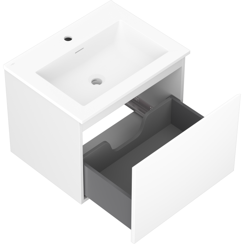 Mexen Orio koupelnová skříňka 60 cm s umyvadlem Otis, 1 zásuvka, bílá matná - 91A10-06047-1-BF01-W18M01