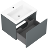 Mexen Orio koupelnová skříňka 60 cm s umyvadlem Otis, 1 zásuvka, grafitová mat/bílá mat - 91A10-06047-1-BF66-W18M01