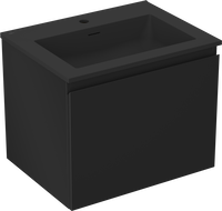 Mexen Orio koupelnová skříňka 60 cm s umyvadlem Otis, 1 zásuvka, černá mat - 91A10-06047-1-BF71-W18M71
