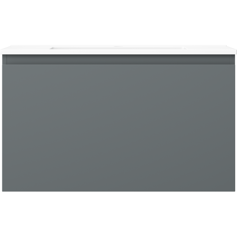 Mexen Orio koupelnová skříňka 80 cm s umyvadlem Otis, 1 zásuvka, grafit mat/bílá mat - 91A10-08047-1-BF66-W18M01