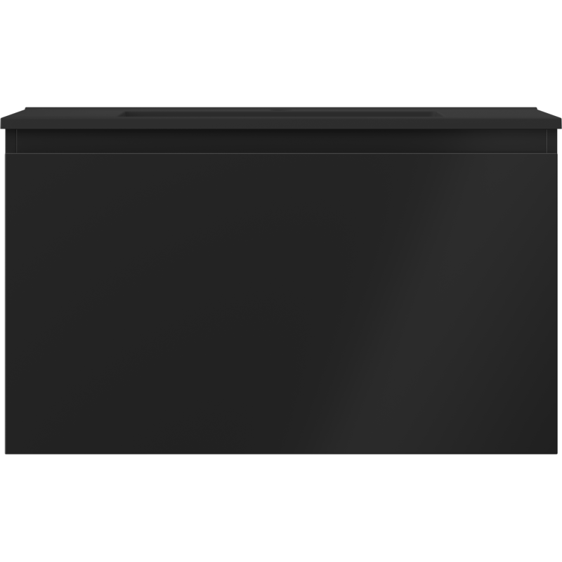 Mexen Orio koupelnová skříňka 80 cm s umyvadlem Otis, 1 zásuvka, černá mat - 91A10-08047-1-BF71-W18M71