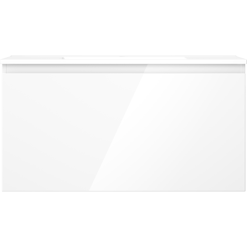 Mexen Orio koupelnová skříňka 90 cm s umyvadlem Otis, 1 zásuvka, bílý lesk - 91A10-09047-1-BF00-W18M00