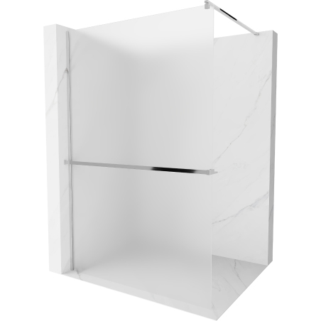 Mexen Kioto+ sprchová stěna s poličkou Walk-in 90 x 200 cm, mrazivá, chrom - 800-090-121-01-30