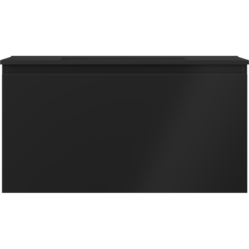 Mexen Orio koupelnová skříňka 90 cm s umyvadlem Otis, 1 zásuvka, černá mat - 91A10-09047-1-BF71-W18M71