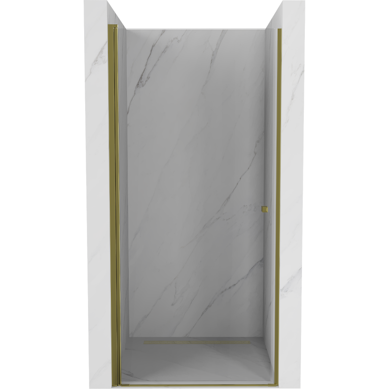 Mexen Pretoria sprchové dveře otevírací 80 cm, transparentní, zlaté - 852-080-000-50-00