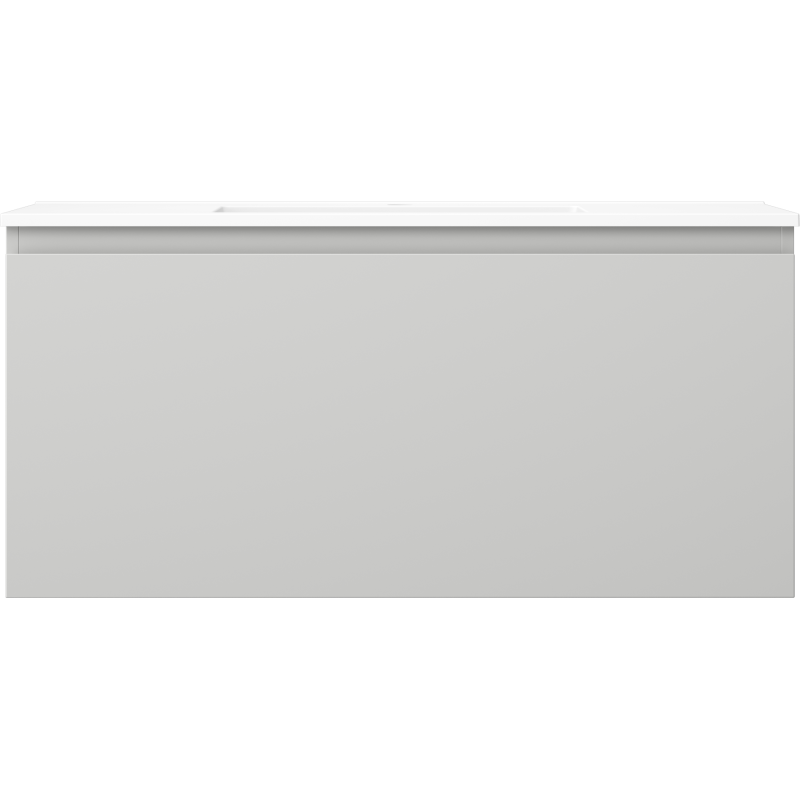 Mexen Orio koupelnová skříňka 100 cm s umyvadlem Otis, 1 zásuvka, šedá mat/bílá mat - 91A10-10047-1-BF62-W18M01