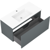 Mexen Orio koupelnová skříňka 100 cm s umyvadlem Otis, 1 zásuvka, grafit mat/bílá mat - 91A10-10047-1-BF66-W18M01