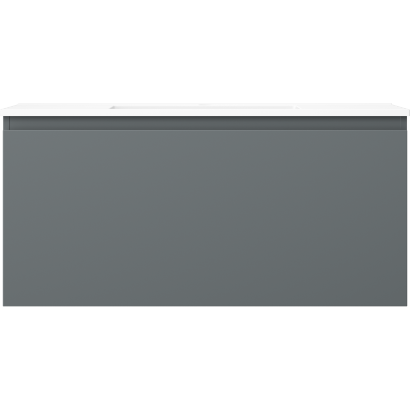 Mexen Orio koupelnová skříňka 100 cm s umyvadlem Otis, 1 zásuvka, grafit mat/bílá mat - 91A10-10047-1-BF66-W18M01