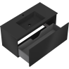 Mexen Orio koupelnová skříňka 100 cm s umyvadlem Otis, 1 zásuvka, černá mat - 91A10-10047-1-BF71-W18M71