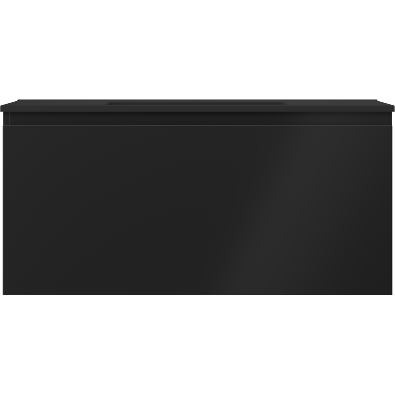 Mexen Orio koupelnová skříňka 100 cm s umyvadlem Otis, 1 zásuvka, černá mat - 91A10-10047-1-BF71-W18M71