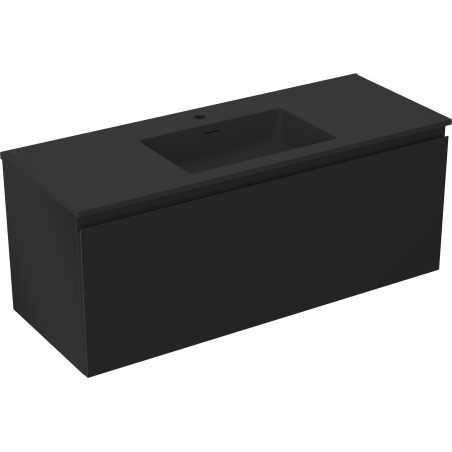 Mexen Orio koupelnová skříňka 120 cm s umyvadlem Otis, 1 zásuvka, černá mat - 91A10-12047-1-BF71-W18M71