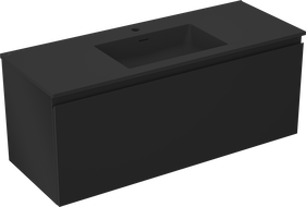 Mexen Orio koupelnová skříňka 120 cm s umyvadlem Otis, 1 zásuvka, černá mat - 91A10-12047-1-BF71-W18M71