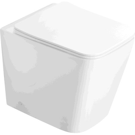 Mexen Cube stojací WC mísa Rimless s pomalu zavíratelným slim sedátkem, duroplast, bílý lesk - 32924000