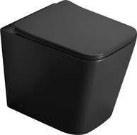 Mexen Cube miska wc stojící Rimless s deskou pomalu klesající slim, duroplast, černá mat - 32924085