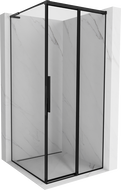 Mexen Rox L sprchový kout posuvný pravý 95 x 95 cm, černý rámeček, černá - 8C2L-095-095-70-70-P
