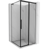 Mexen Rox L sprchová kabina posuvná pravá 100 x 100 cm, černý rám, černá - 8C2L-100-100-70-70-P