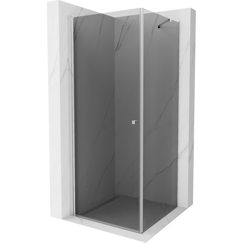 Mexen Pretoria sprchový kout otočný 80 x 80 cm, grafit, chrom - 852-080-080-01-40