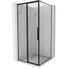 Mexen Rox sprchová kabina posuvná levá 100 x 100 cm, černý rám, černá - 8C2-100-100-70-70-L