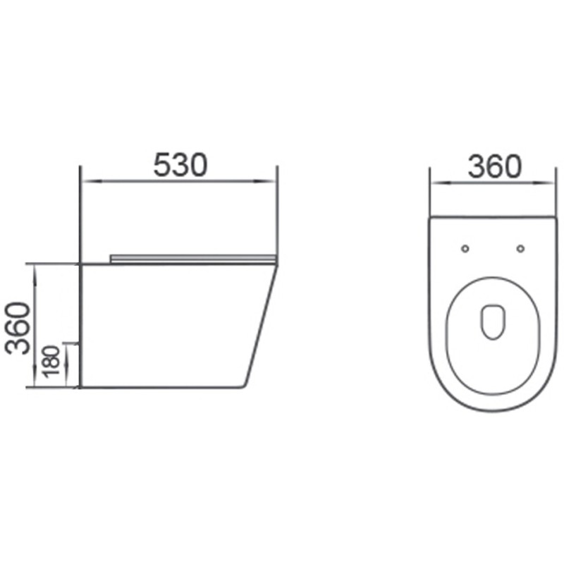 Mexen Rico 2.0 WC Miska Rimless Tornado se zpomalujícím zavíráním, duroplast, lesklá bílá - 3072L4000T