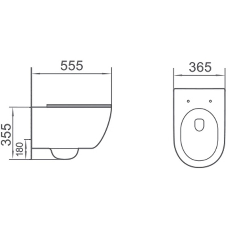 Mexen Carmen WC mísa Rimless Tornado s pomalu klesající deskou slim, duroplast, bílý lesk - 3088L4000T
