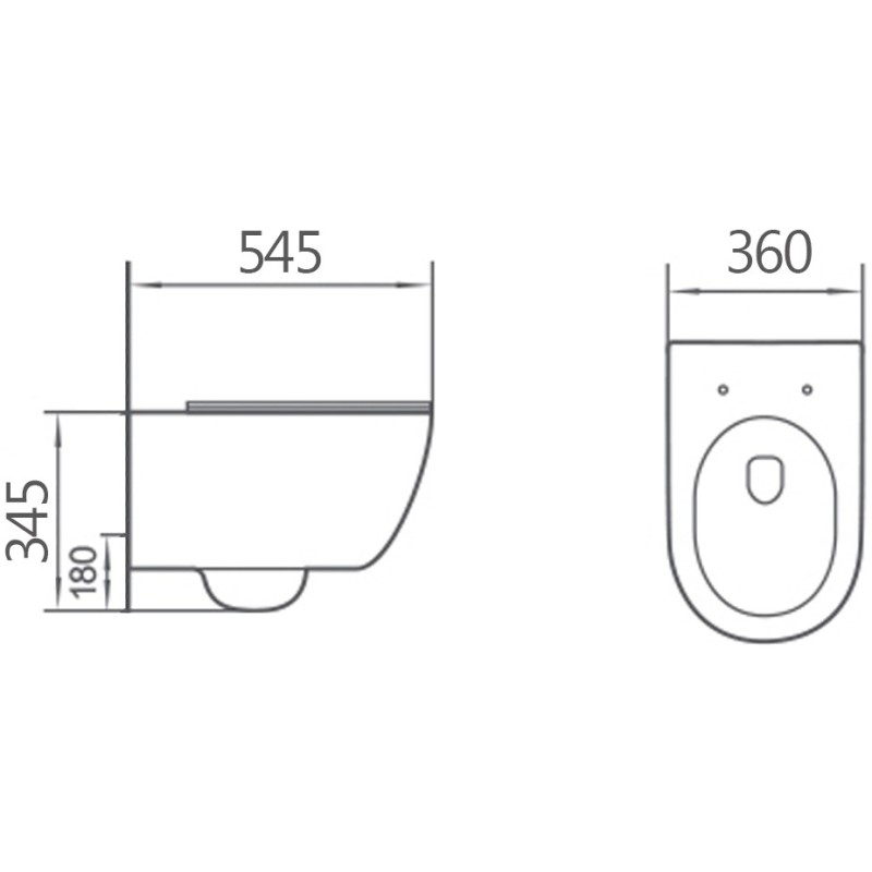 Mexen Carmen 2.0 WC mísa Rimless s pomalu padajícím sedátkem slim, duroplast, bílý lesk - 3088L4000