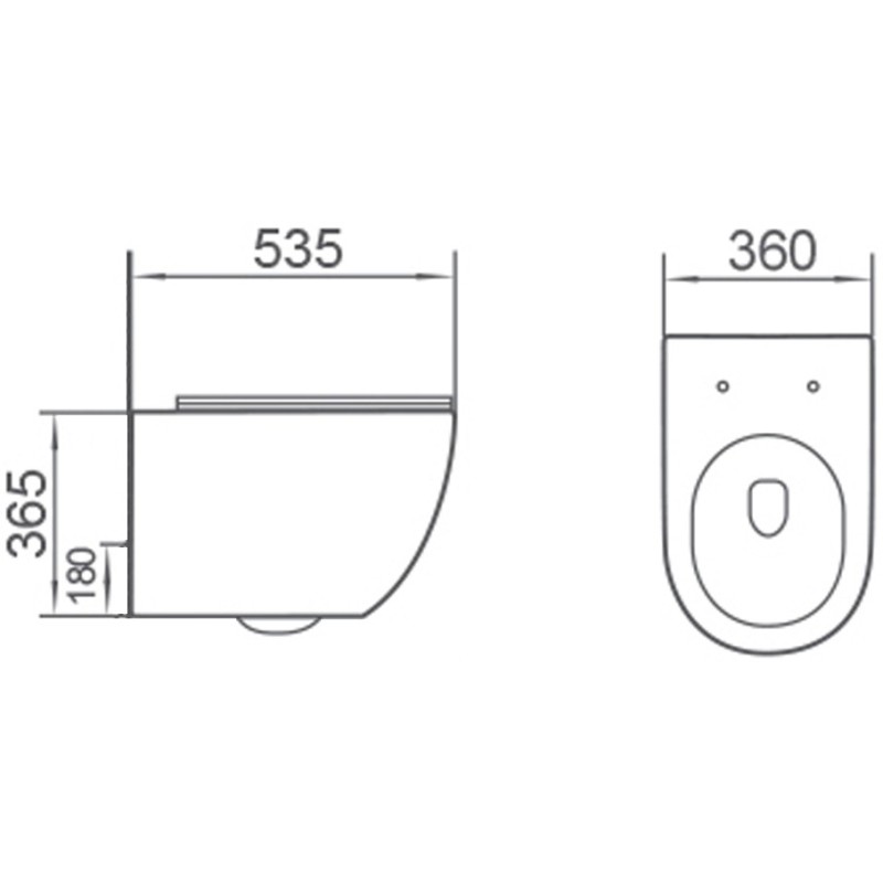 Mexen Lena WC mísa Rimless s pomalu padajícím slim sedátkem, duroplast, bílý lesk - 3022L4000