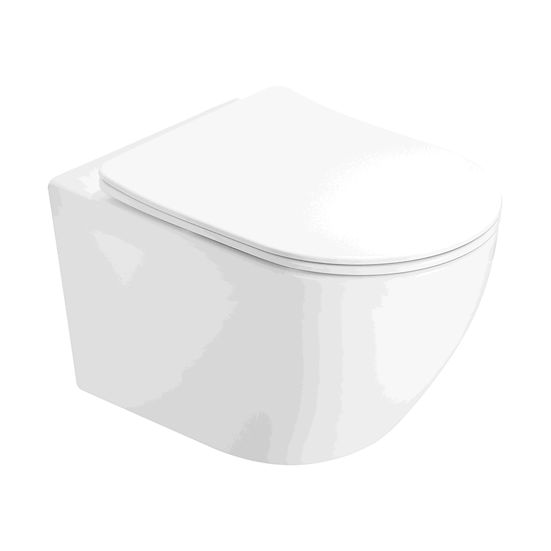 Mexen Lena WC mísa Rimless Tornado se sedátkem se slim zpomaleným sklápěním, duroplast, bílý lesk - 3022L4000T