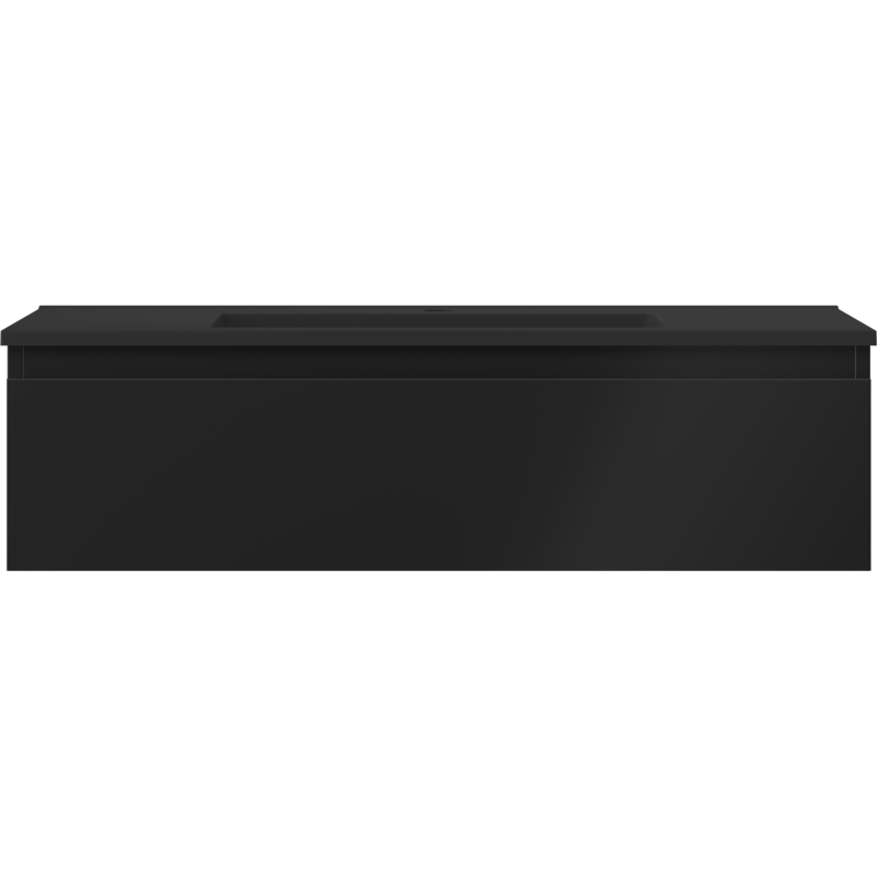 Mexen Orio koupelnová skříňka 90 cm s umyvadlem Otis, 1 zásuvka, černá mat - 91A10-09023-1-BF71-W18M71