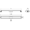 Mexen Flat tělo pro lineární odtok 80 cm, gun gray kartáčovaný - 1E15080