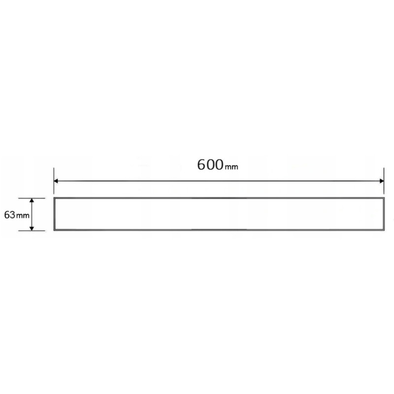 Mexen Flat M12 kryt pro liniový odtok 60 cm. gun gray kartáčovaný - 1E21060