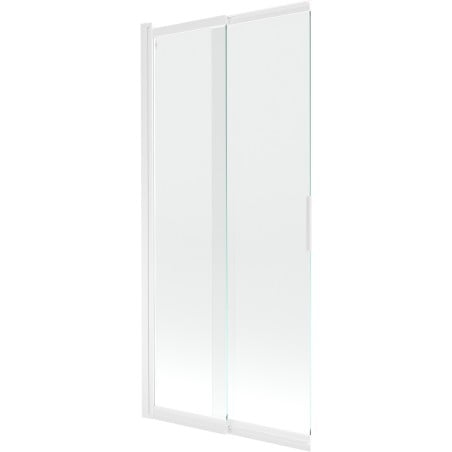 Mexen Fox sprchový paraván 2dílný posuvný 85 x 150 cm, transparentní, bílý - 891-085-002-20-00