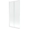 Mexen Fox sprchový paraván 2dílný posuvný 85 x 150 cm, transparentní, bílý - 891-085-002-20-00