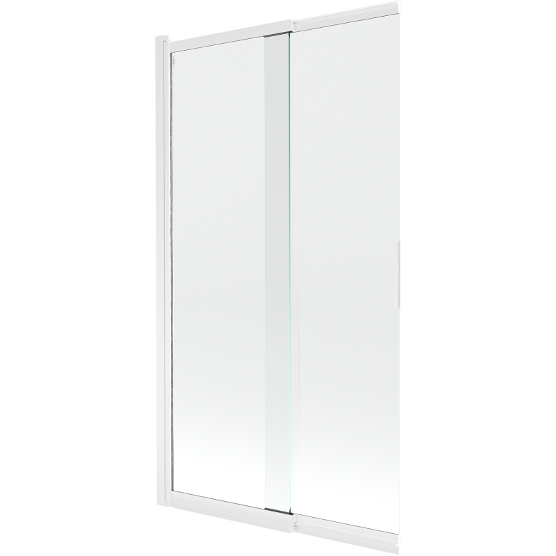 Mexen Fox dvoukřídlý posuvný vanový paraván 100 x 150 cm, transparentní, bílý - 891-100-002-20-00