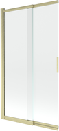 Mexen Fox vanová zástěna 2-křídlá posuvná 100 x 150 cm, transparentní, zlatá kartáčovaná - 891-100-002-55-00