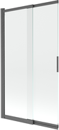 Mexen Fox posuvná vanová zástěna dvoukřídlá 100 x 150 cm, transparentní, kartáčovaný gun šedý - 891-100-002-66-00